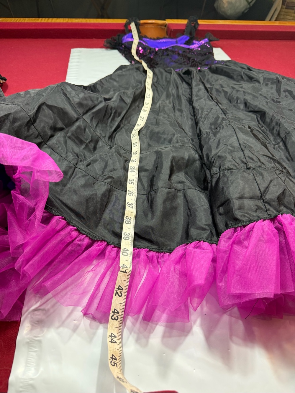 Glamour Costumes black Pink Purple DANCE Recital OUTFIT Moulin Rouge Burlesque M - Picture 4 of 16